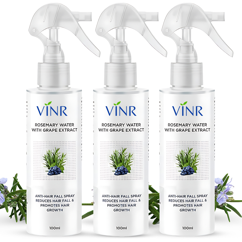 Vinr Rosemary Water Hair Spray with Grape Seed Extract | Reduces Hair Fall | Boosts Growth & Scalp Health | 100 ml