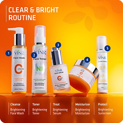 Vinr 10% Vitamin C Face Moisturiser | Brightens Skin & Fades Dark Spots | Lightweight Daily Glow Moisturizer | 50 gm