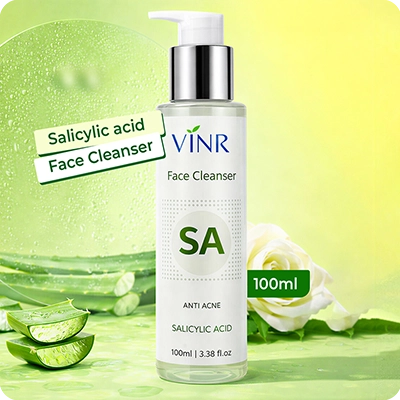 VINR Salicylic Acid Face Cleanser 2%—deep cleansing unclogs pores fights acne and blackheads