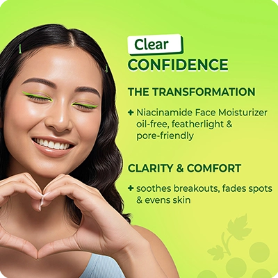 VINR Niacinamide Face Booster for clear, confident skin—soothes breakouts fades spots, and is pore-friendly
