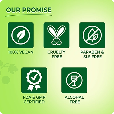 VINR Salicylic Acid Cleanser certifications—paraben-free, SLS-free, non-comedogenic, cruelty-free, and vegan