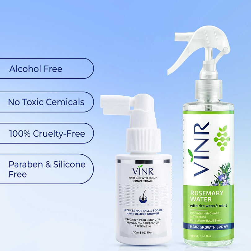 VINR Hair Serum + Hair Spray Combo | Frizz Control, Shine Boost & Smooth Styling for Dry, Dull Hair